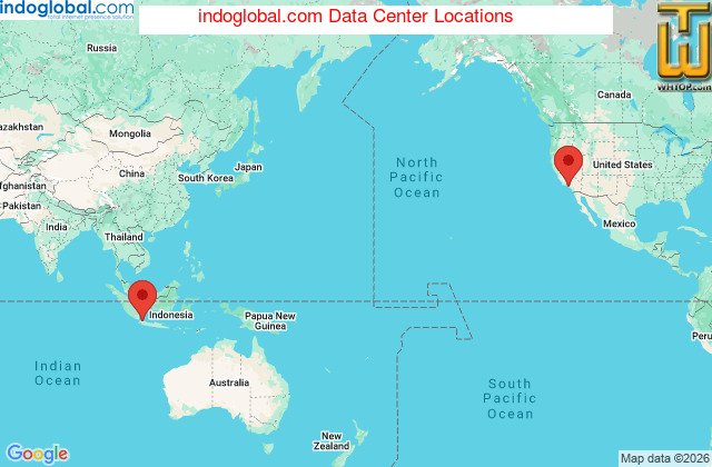 Lokasi pusat data untuk indoglobal.com