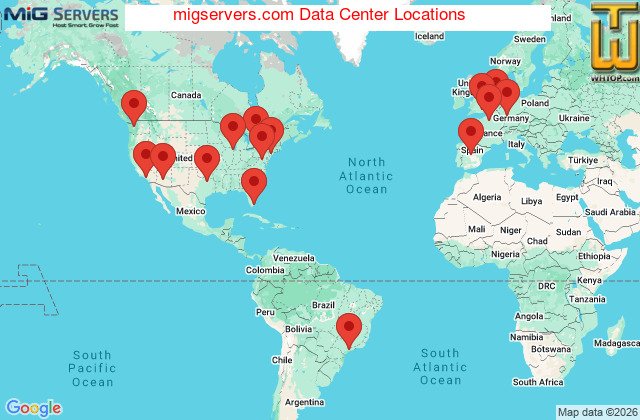 Datacenter locations for migservers.com