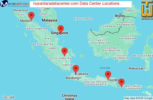 Lokasi pusat data untuk nusantaradatacenter.com