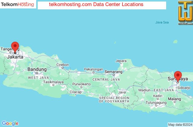 Lokasi pusat data untuk telkomhosting.com