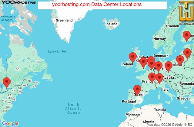 Datacenter locations for yoorhosting.com