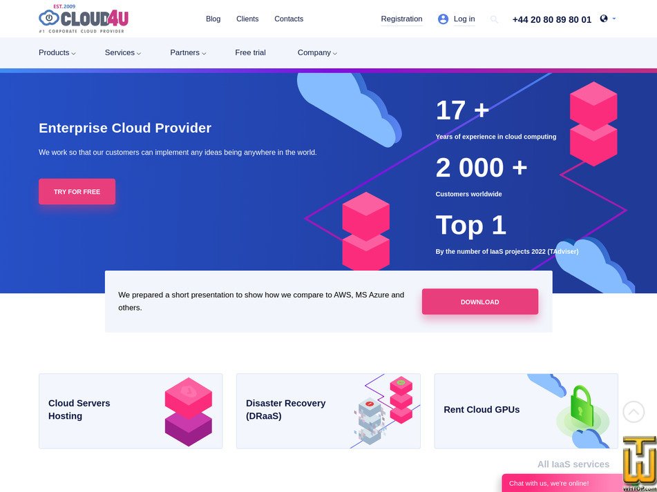 принято на 12 Октябрь, 2026 cloud4u.com Скриншот