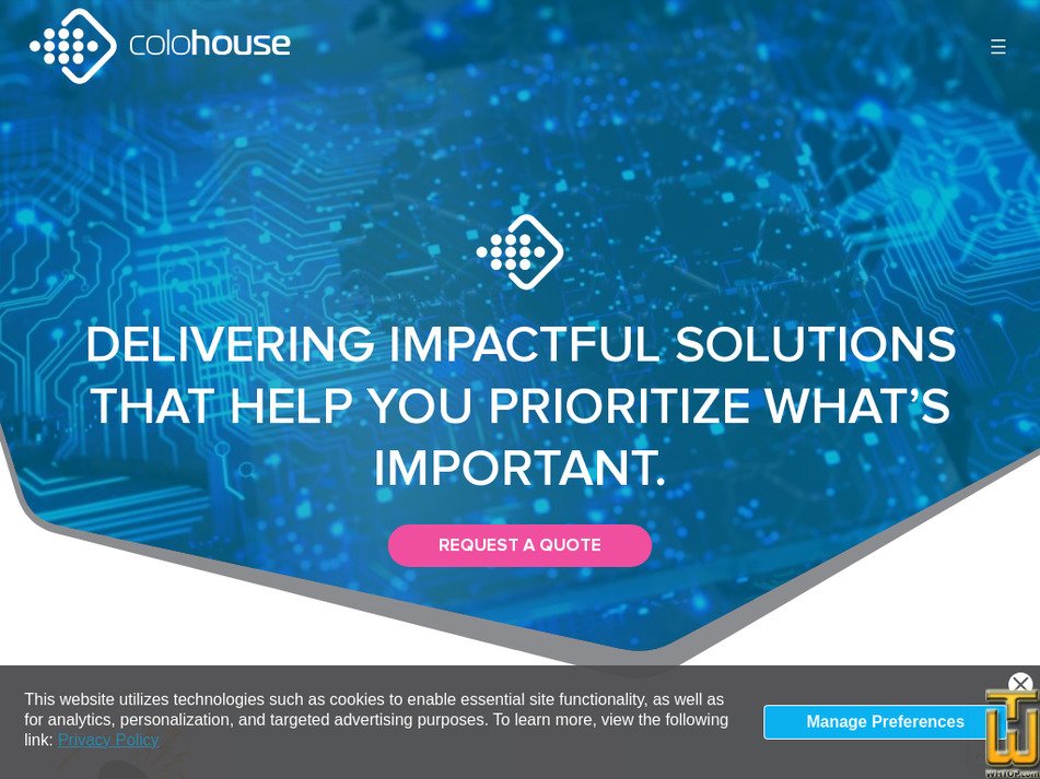 Taken on 20 April, 2024 colohouse.com screenshot
