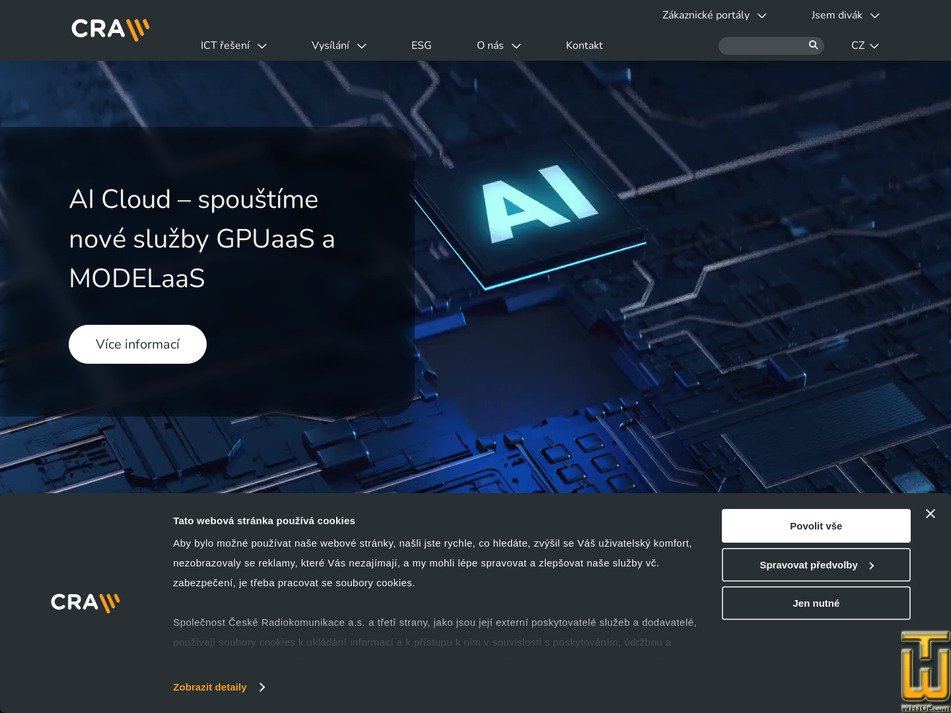 cra.cz screenshot