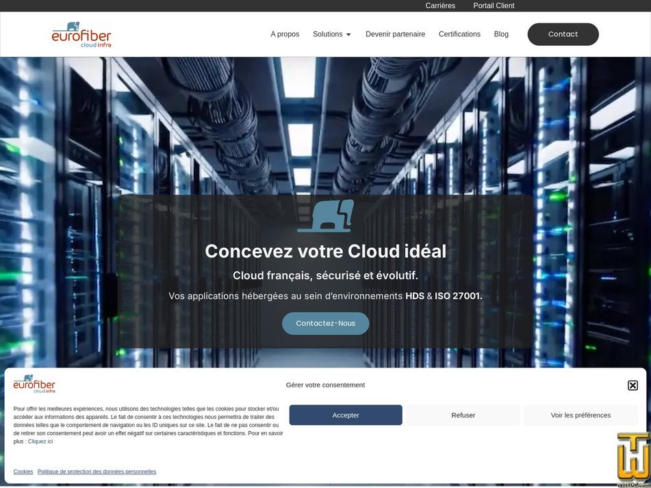 eurofibercloudinfra.fr capture d'écran