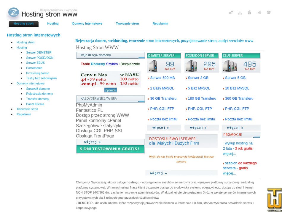 hostingstronwww.pl screenshot