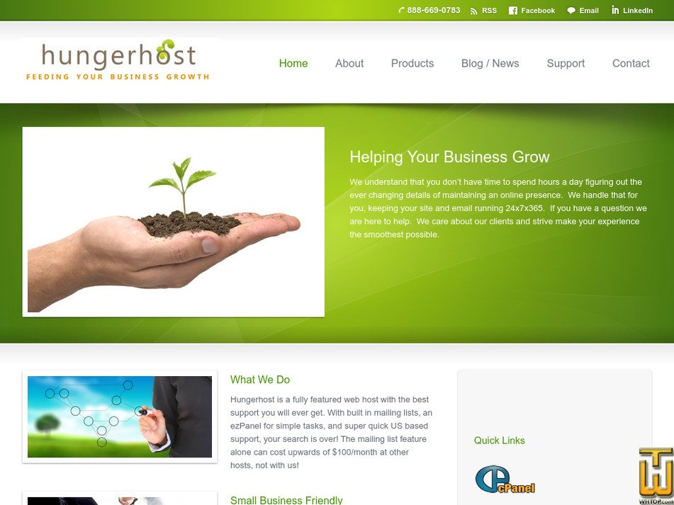hungerhost.com screenshot