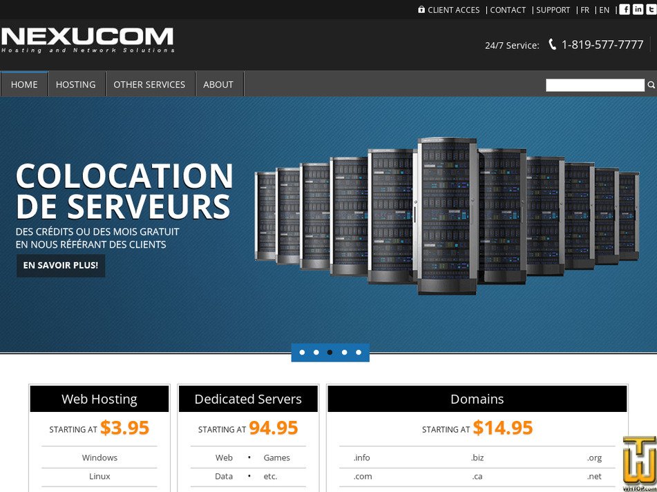 nexucom.com capture d'écran