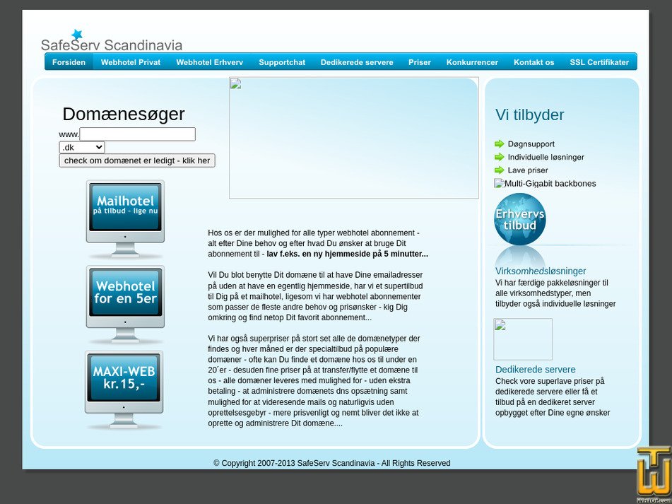 Taken on 16 May, 2025 safeserv.dk screenshot