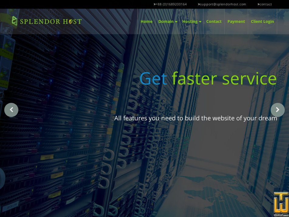 splendorhost.com screenshot