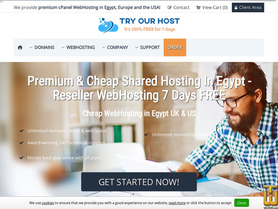 tryourhost.com screenshot