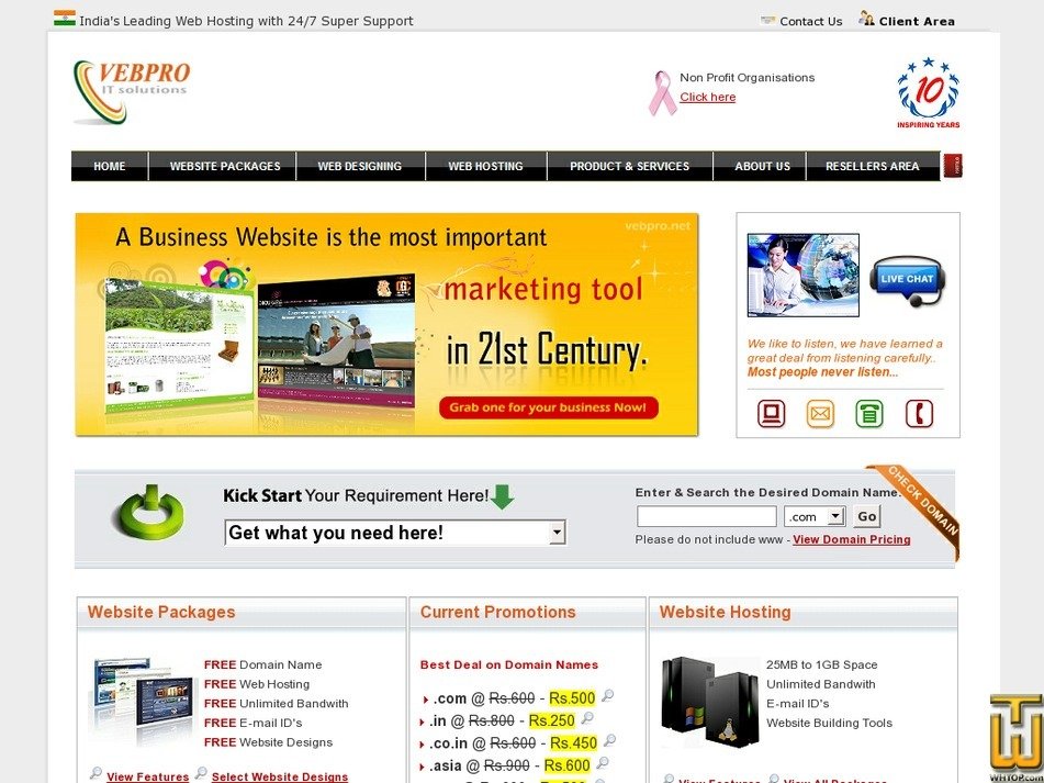 vebpro.net screenshot