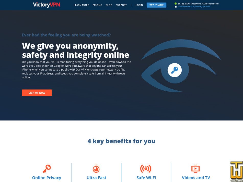 Taken on 25 September, 2026 victoryvpn.com screenshot