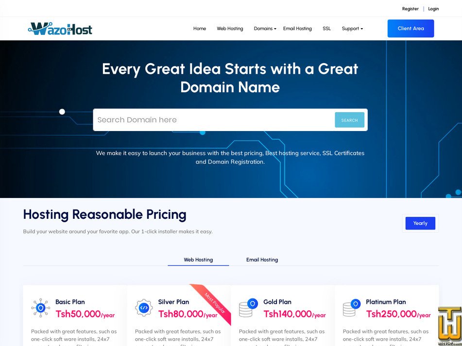 wazohost.co.tz screenshot