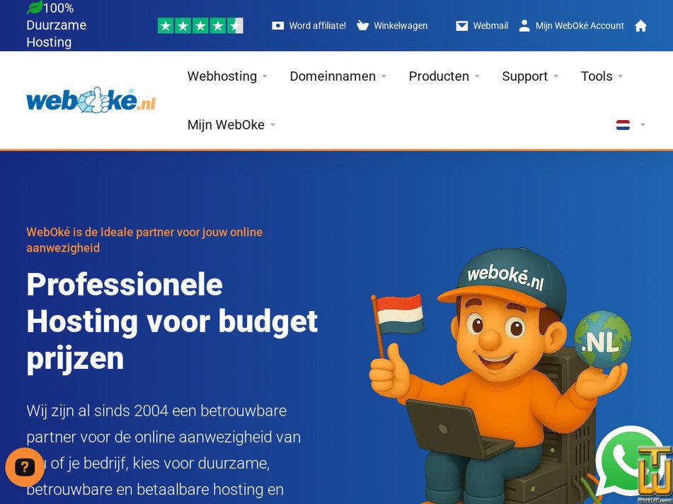 Genomen op 29 november, 2025 weboke.nl screenshot