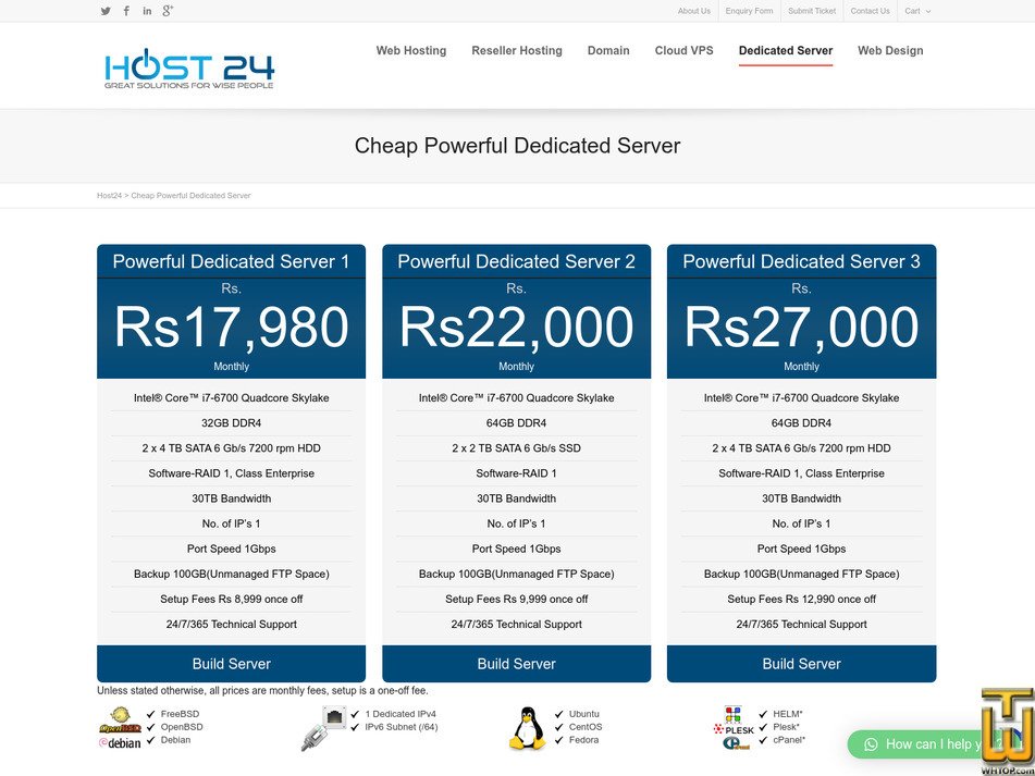 Taken on 14 December, 2022 screenshot of Dedicated Server from host24.com.pk