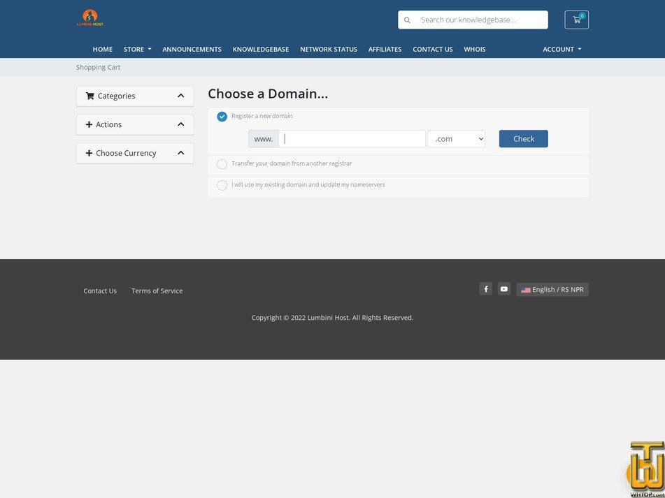 Taken on 21 July, 2022 screenshot of Newbie Plan from lumbinihost.com