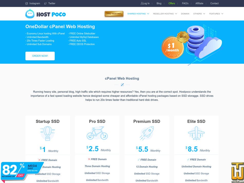 screenshot of Startup SSD from hostpoco.com