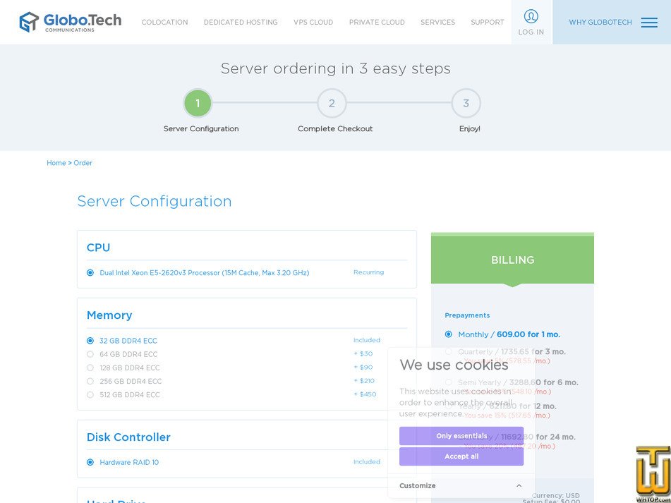 Taken on 18 December, 2024 screenshot of E3-1230v6-32G-8x6TB-HDD-RAID-10 from globo.tech