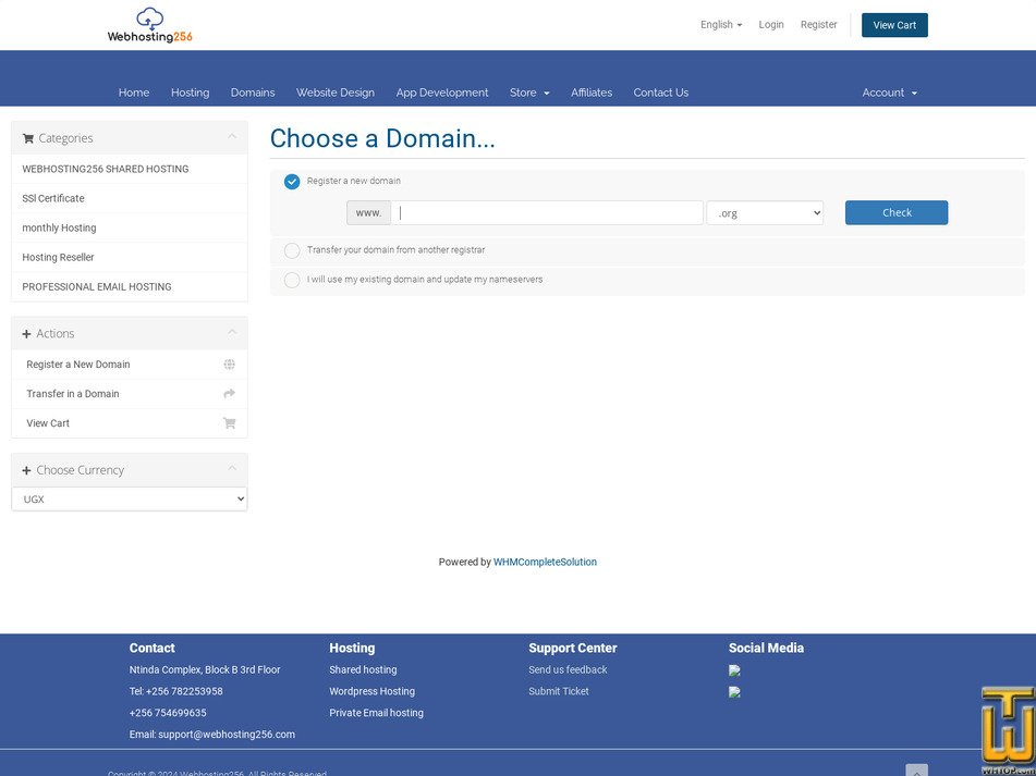 screenshot of Gold from webhosting256.com
