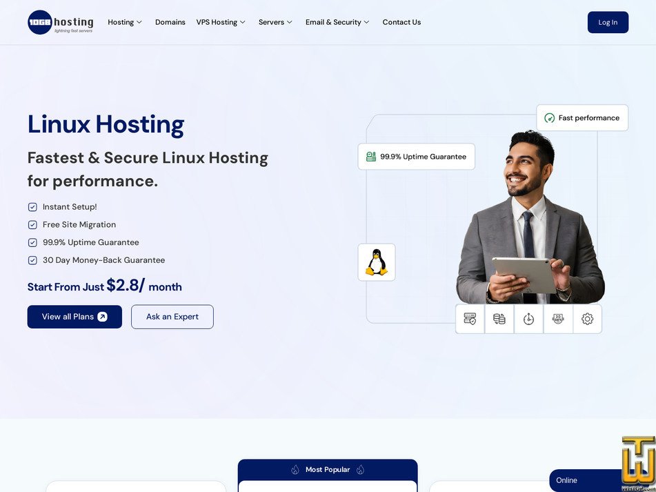 screenshot of Essential from 10gbhosting.com