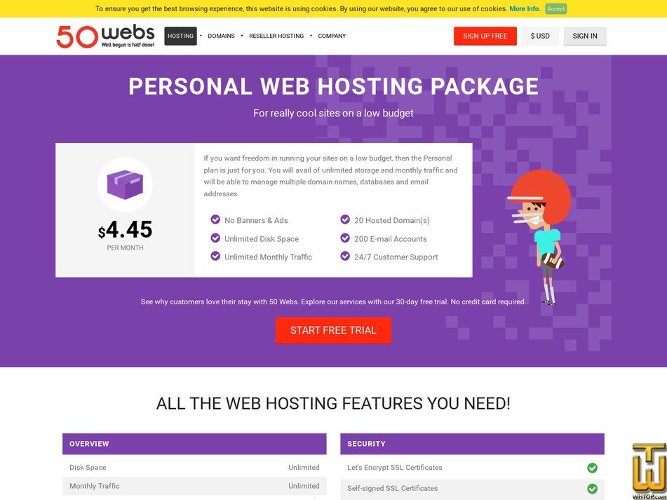 screenshot of Personal from 50webs.com