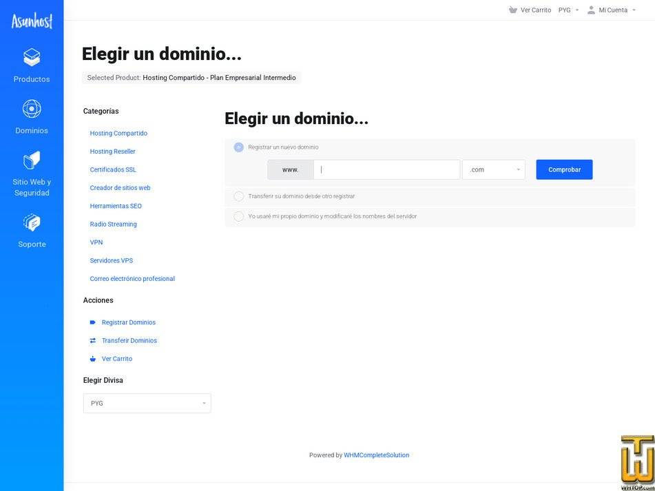 Taken on 25 March, 2025 screenshot of Empresarial Intermedio from asunhost.com