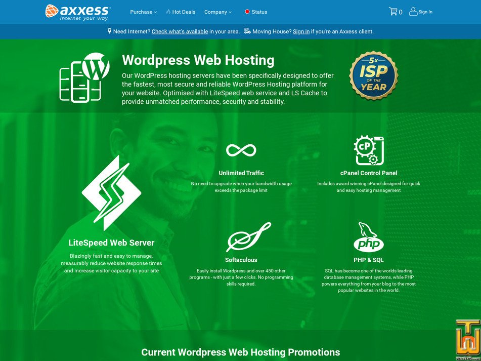 screenshot of WordPress S from axxess.co.za