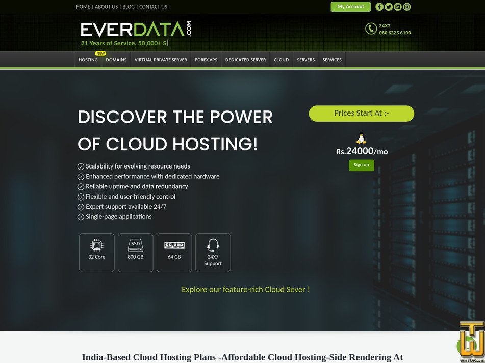 Taken on 1 July, 2025 screenshot of Basic Cloud from everdata.com