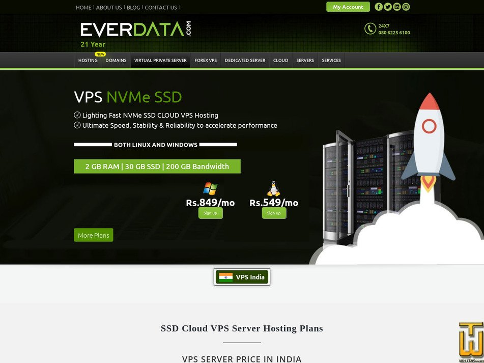 Taken on 1 July, 2025 screenshot of Enterprise SSD VPS from everdata.com