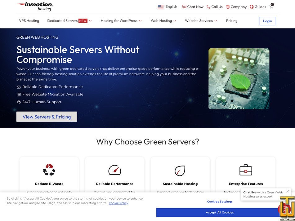 screenshot of CC1000 — Amsterdam / Ashburn / Los Angeles (Silver 4214 / 192 GB / 2x960 GB NVMe) from inmotionhosting.com