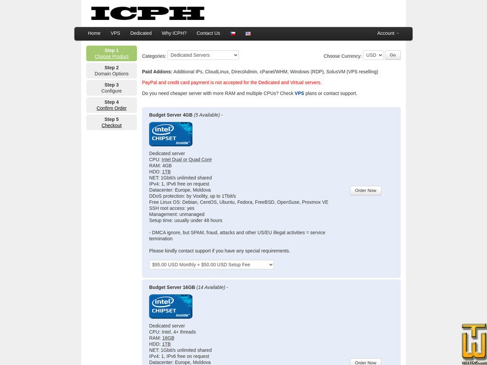 screenshot of Budget Server 4GB from instantcpanelhosting.com