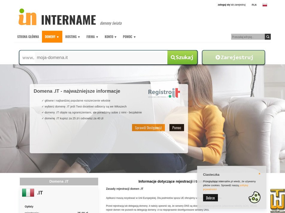 screenshot of .it from intername.pl