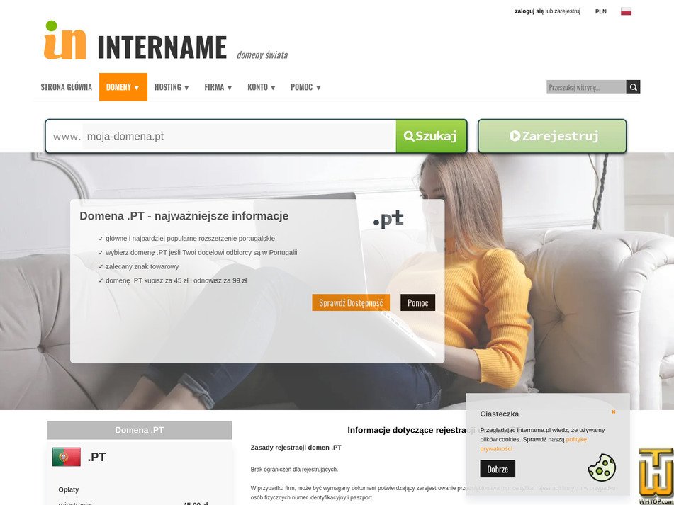 Taken on 10 December, 2025 screenshot of .pt from intername.pl