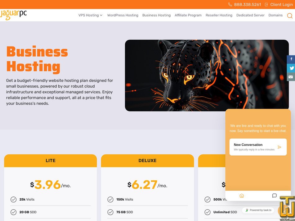 screenshot of Lite from jaguarpc.com