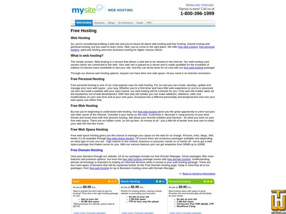 Taken on 4 February, 2025 screenshot of Free / BlogBuilder from mysite.com