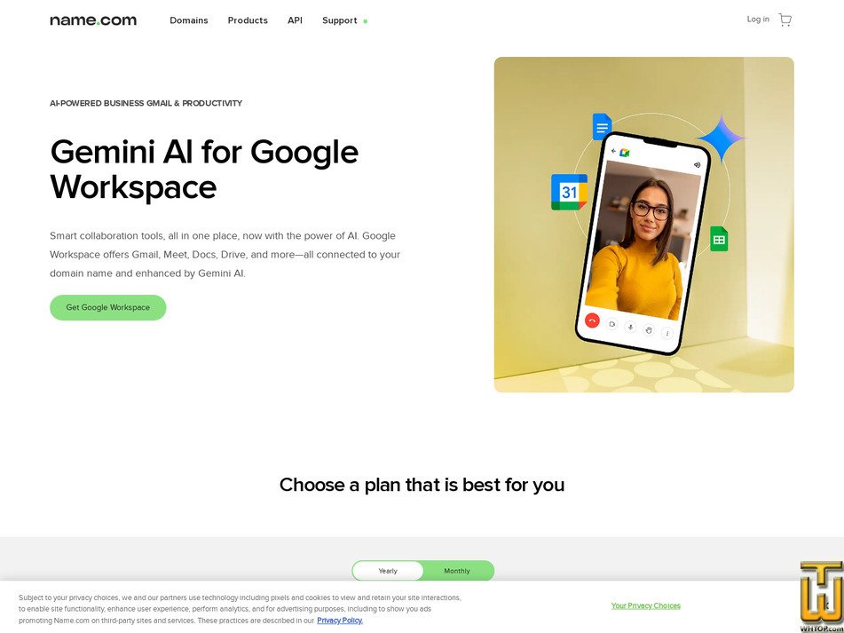 screenshot of Google Workspace Business Starter from name.com
