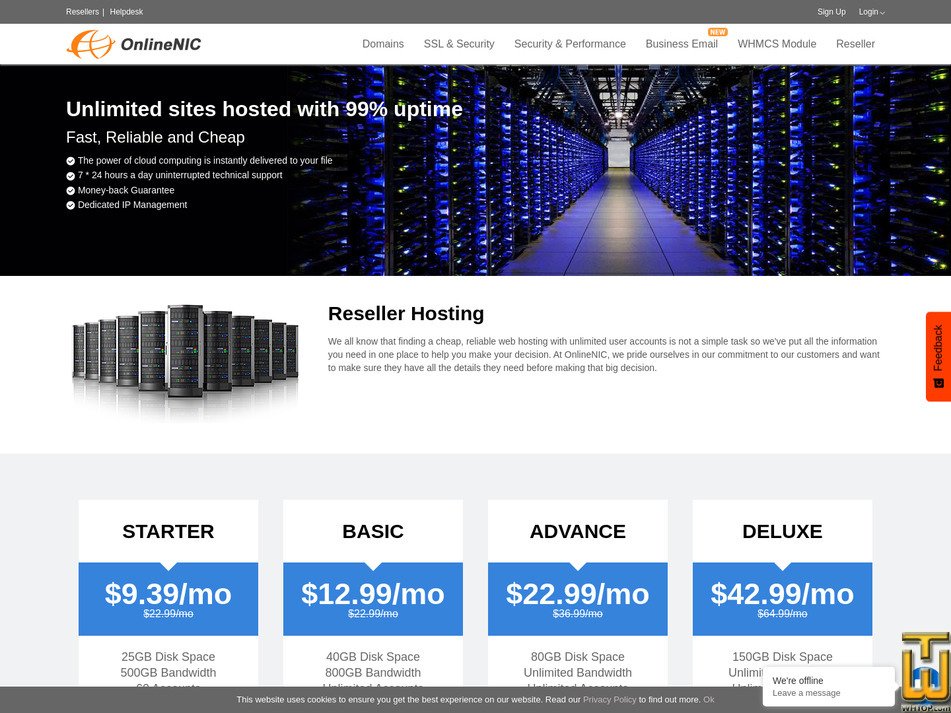 screenshot of Basic from onlinenic.com
