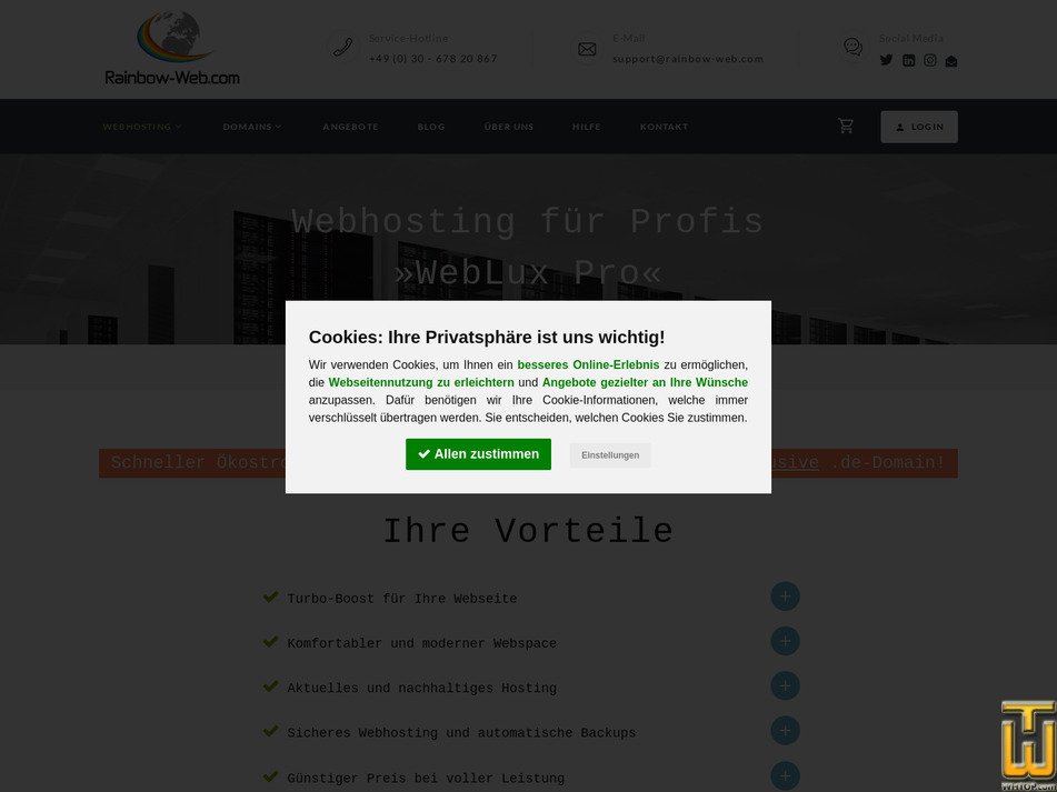 Taken on 20 September, 2025 screenshot of WebLux Pro from rainbow-web.com