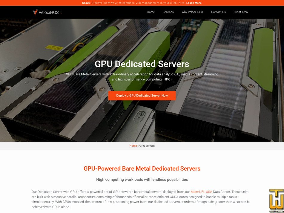 screenshot of T.K80.1.3 from velocihost.net