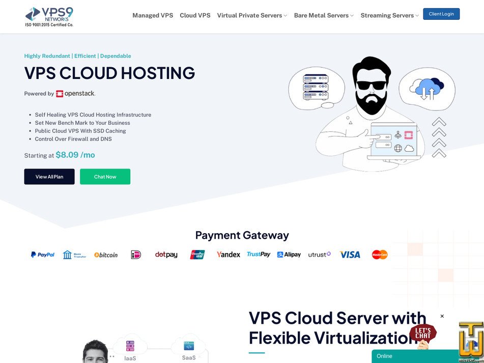 screenshot of CHVPS01 from vps9.net