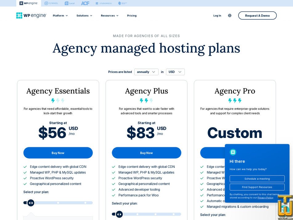 screenshot of Agency Pro from wpengine.com