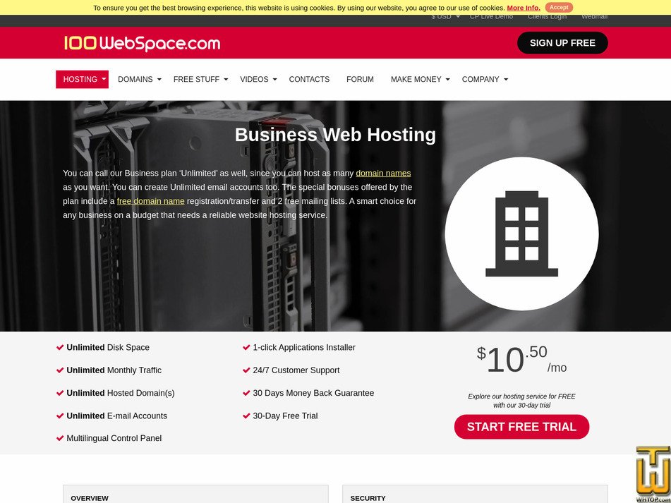 Taken on 4 May, 2026 screenshot of Business Plan from 100webspace.com