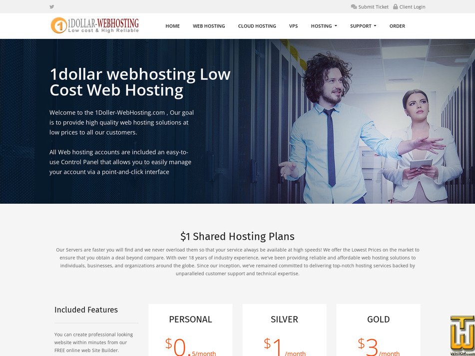 Taken on 2 March, 2026 screenshot of Silver Plan from 1dollar-webhosting.com