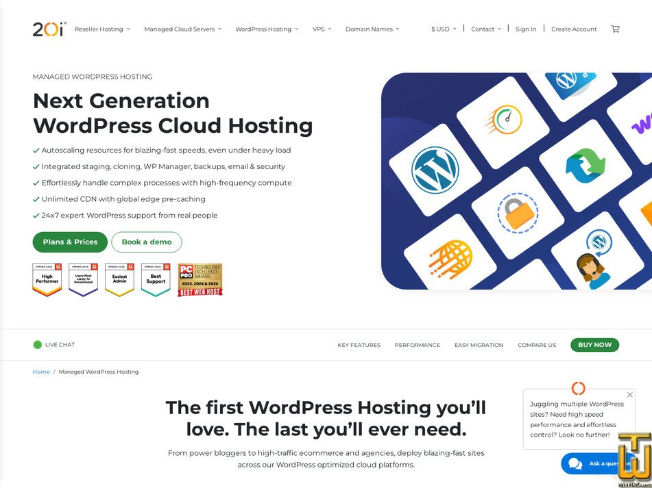 Taken on 11 May, 2026 screenshot of Managed WordPress Hosting - Plan 1 from 20i.com