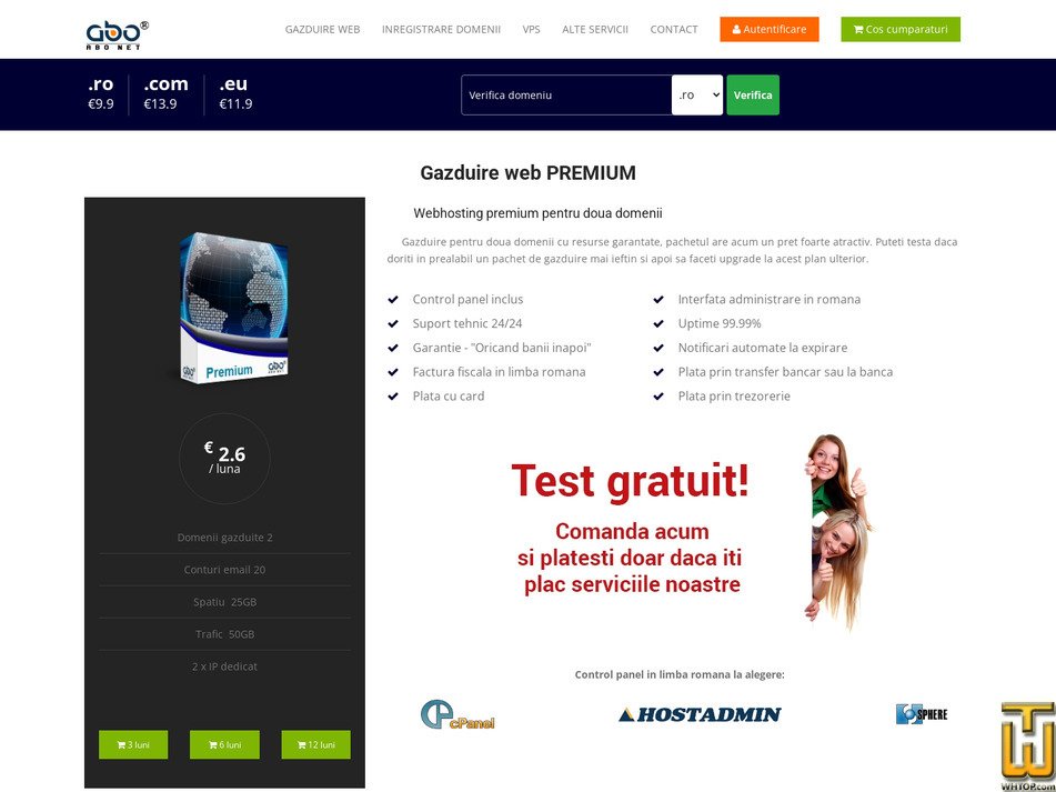 Taken on 23 February, 2026 screenshot of Premium from abonet.ro