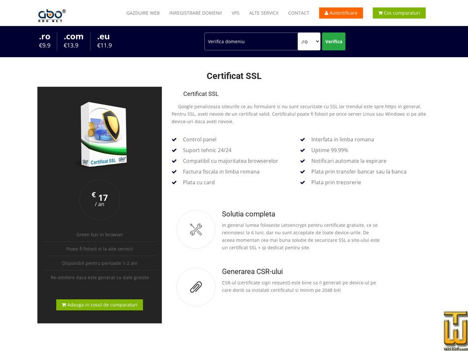 Taken on 23 February, 2026 screenshot of Certificat SSL from abonet.ro