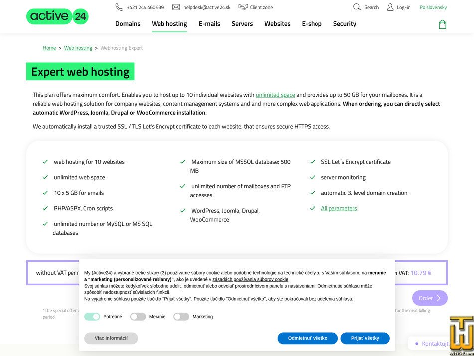 Taken on 20 January, 2026 screenshot of Expert from active24.sk