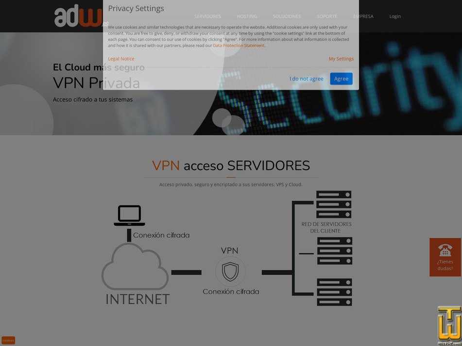 screenshot of VPN Access from adw.es
