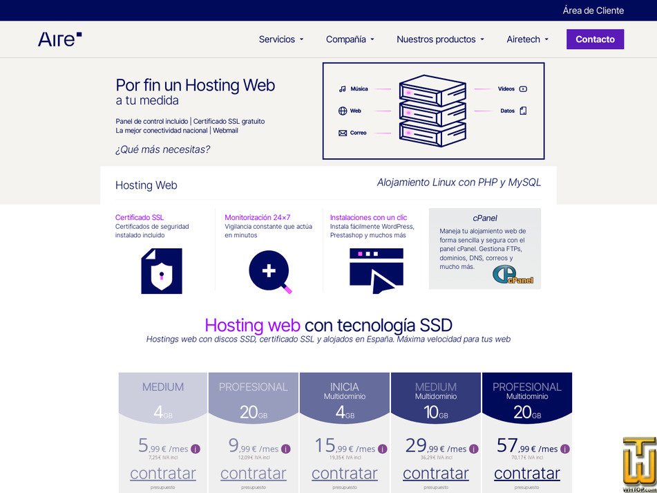 Taken on 22 April, 2026 screenshot of MEDIUM from airetech.es